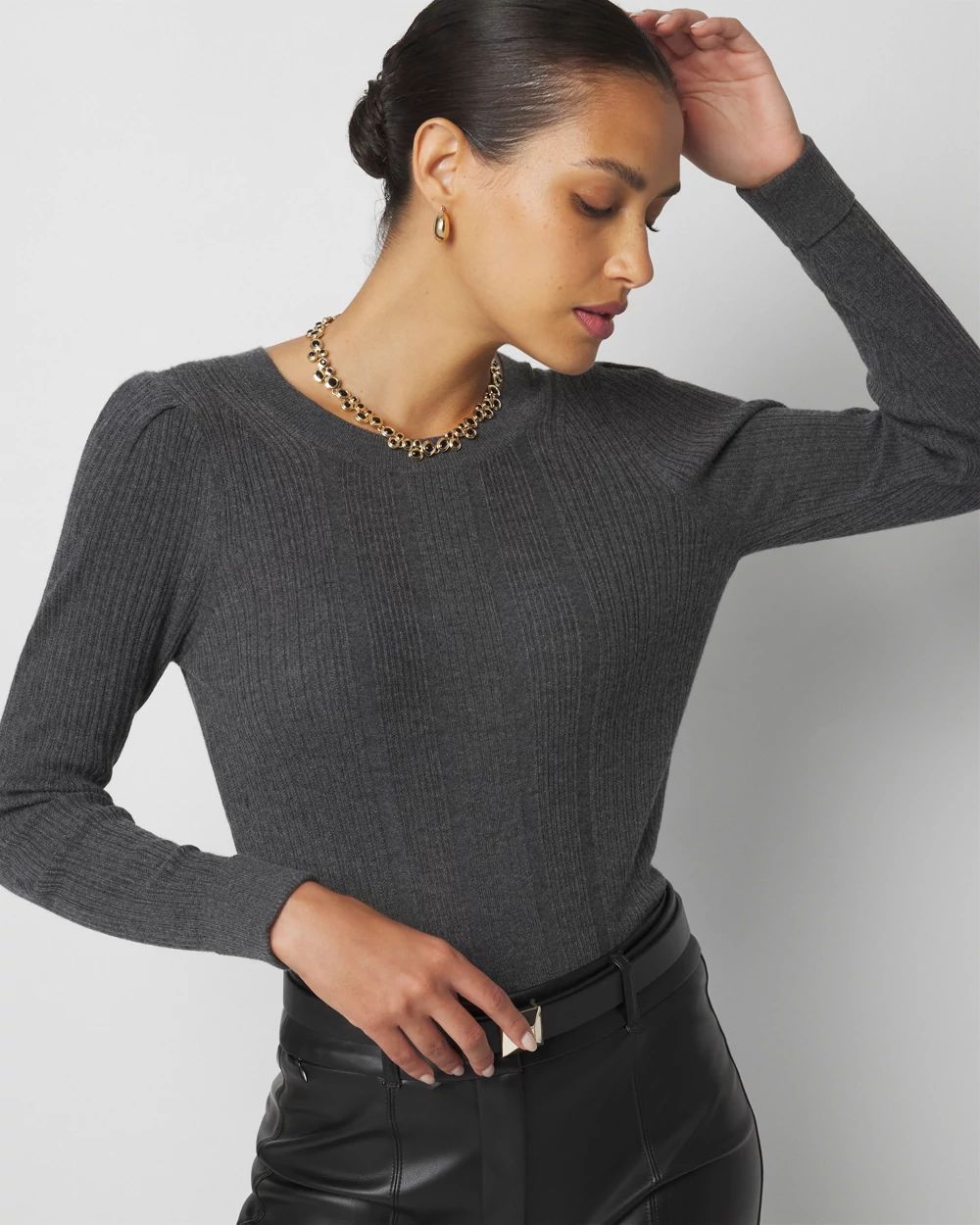 Cashmere Blend Crewneck Sweater | White House Black Market